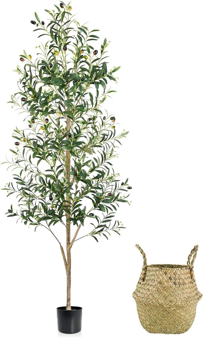 Artificial potted trees and flowerpots, indoor and outdoor silk plants
