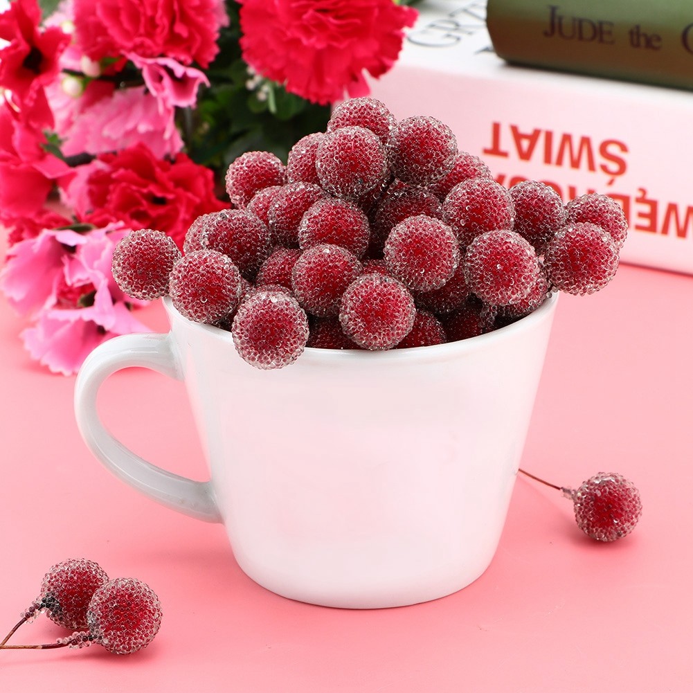 100pcs Mini Artificial Berry For Wedding Party Garden Decoration