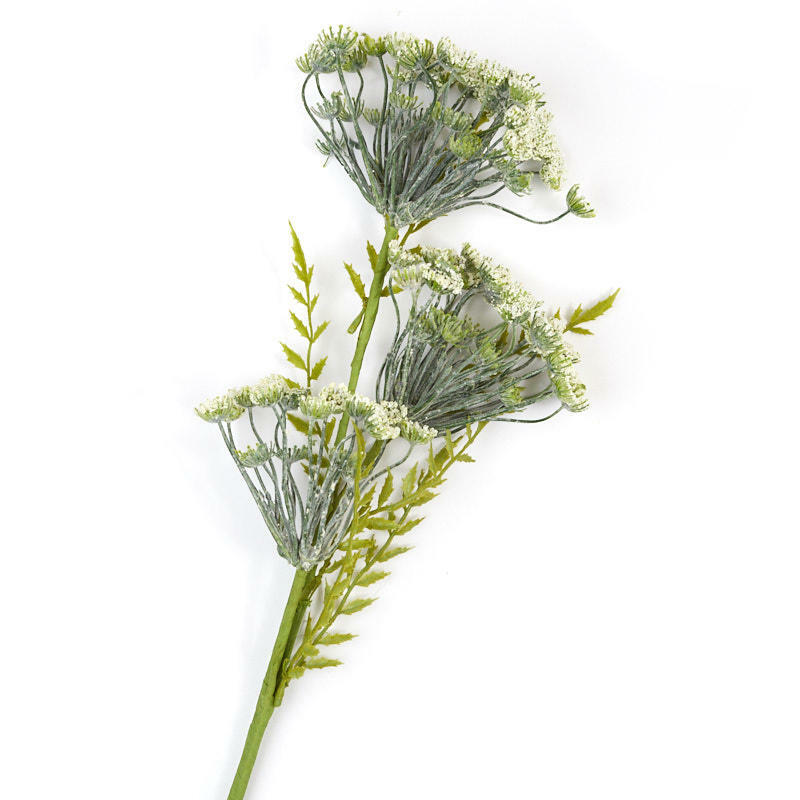 Factory Direct Craft Cream Artificial Queen Anne’s Lace Spray