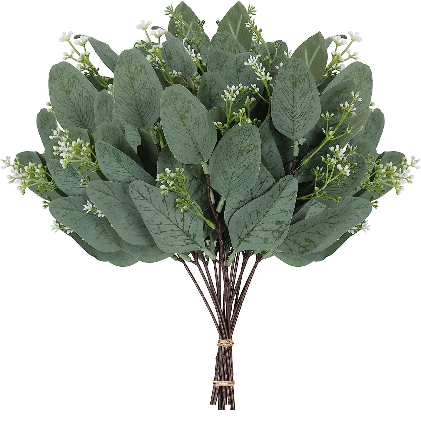10/20 Artificial Eucalyptus Leaves Stems Garland Wreath Wedding Plant Home Decor