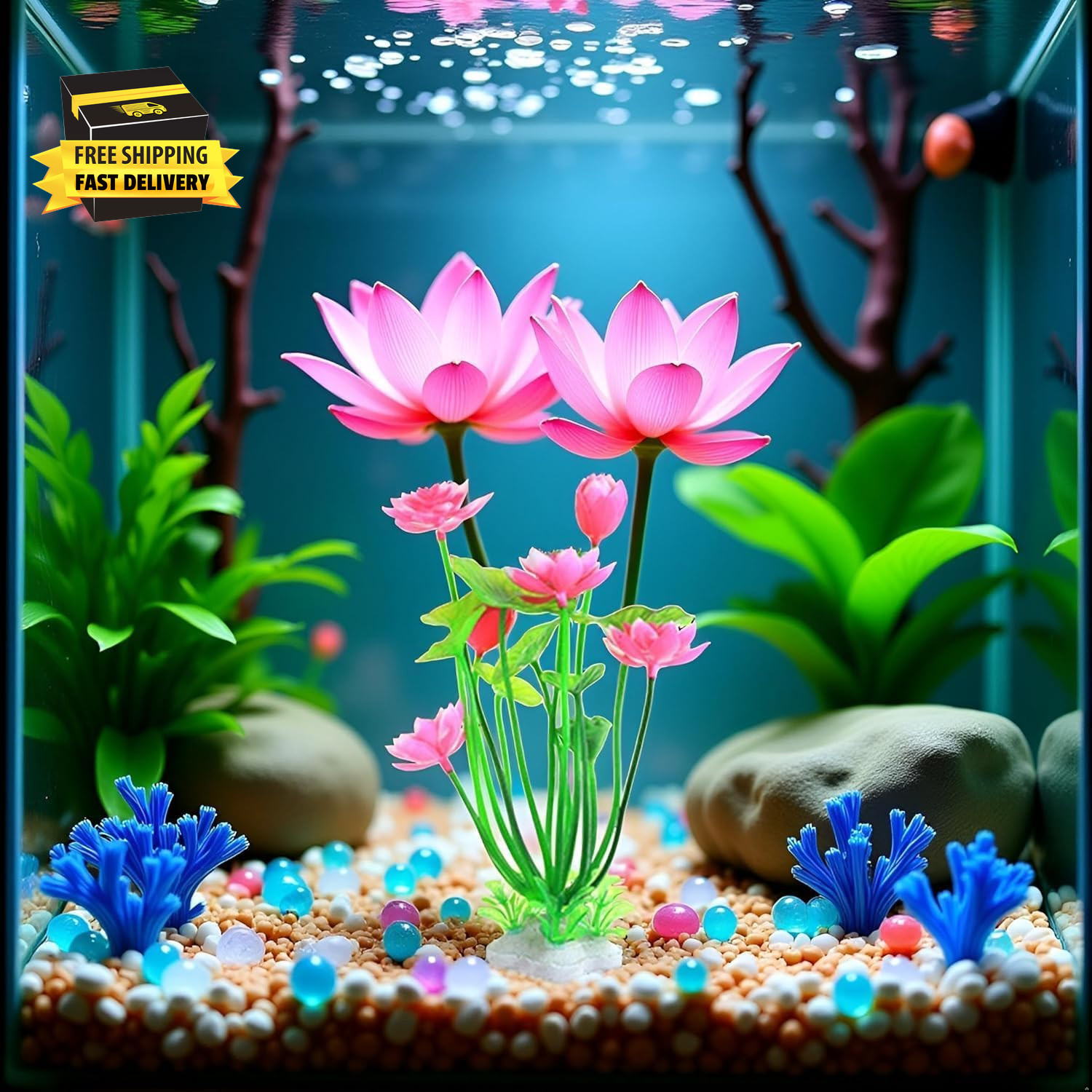 Artificial Water Plants, Aquatics Grass Flower Simulation Plastic Artificial Lot