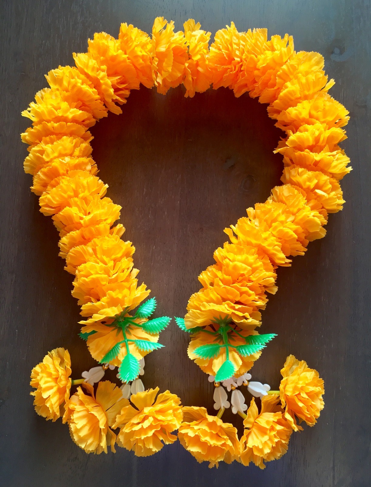 THAI DARK YELLOW COLOUR FLOWERS MARIGOLD GARLAND WORSHIP SPIRIT HOLY BUDDHA GOD