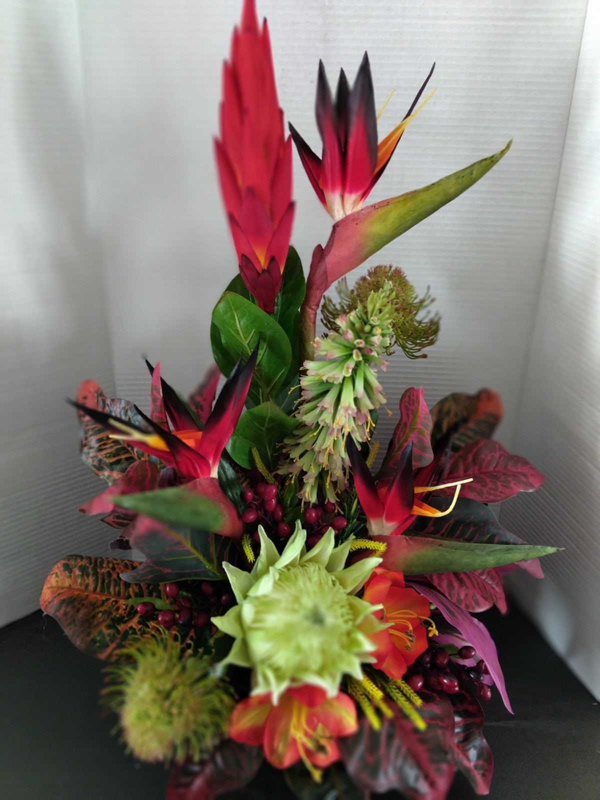Artificial Tropical table centerpiece