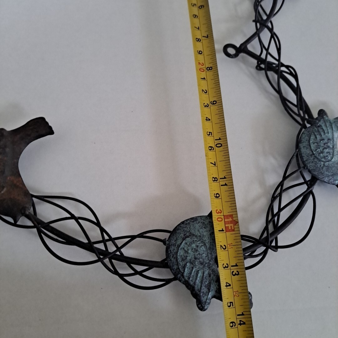 Wall Decor Heart Shaped Metal Wreath With Turquoise Birds Valentine’s Decor Gift