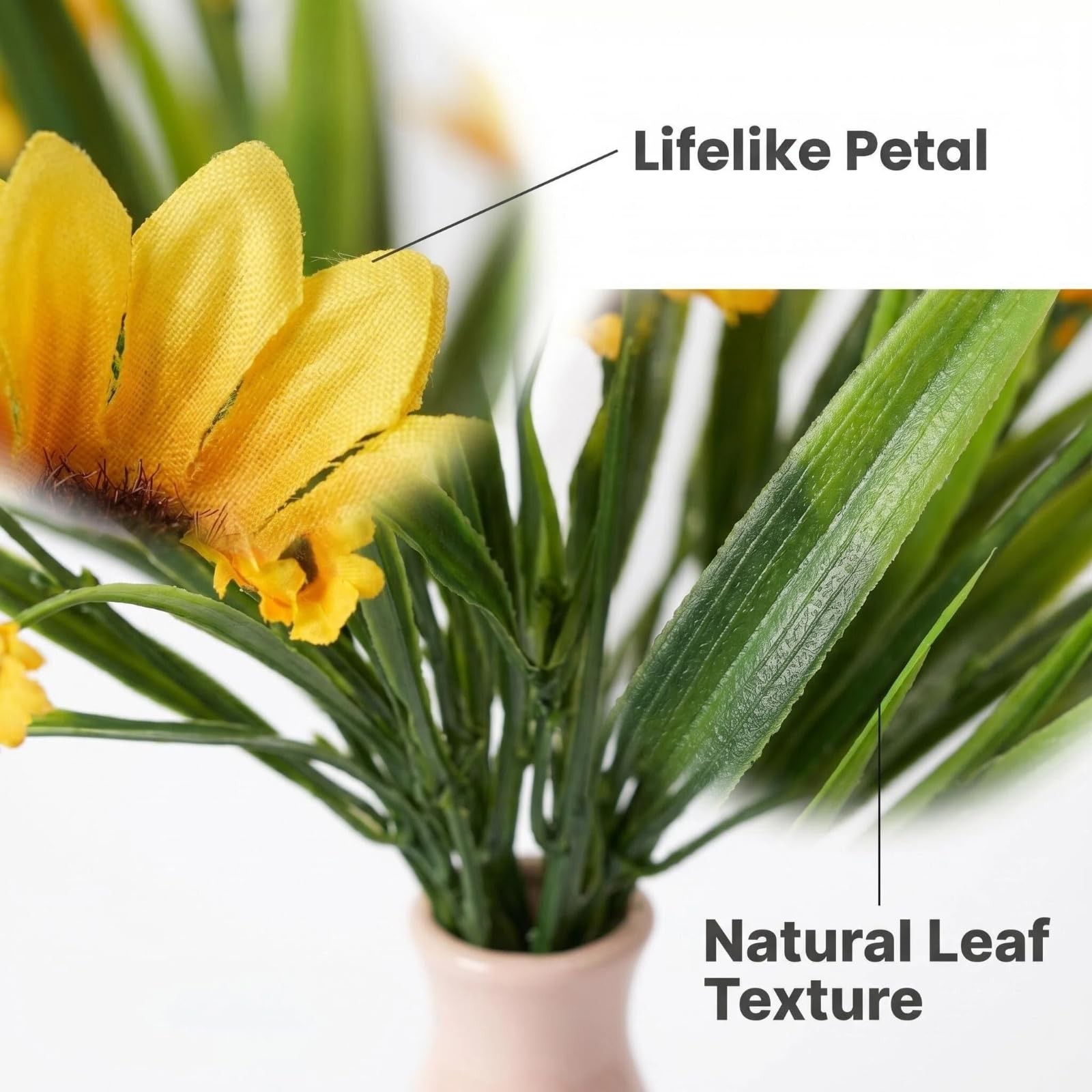 4-Piece Artificial Flower Mixed Set, Suitable for Use in Living Rooms, Bedroo…