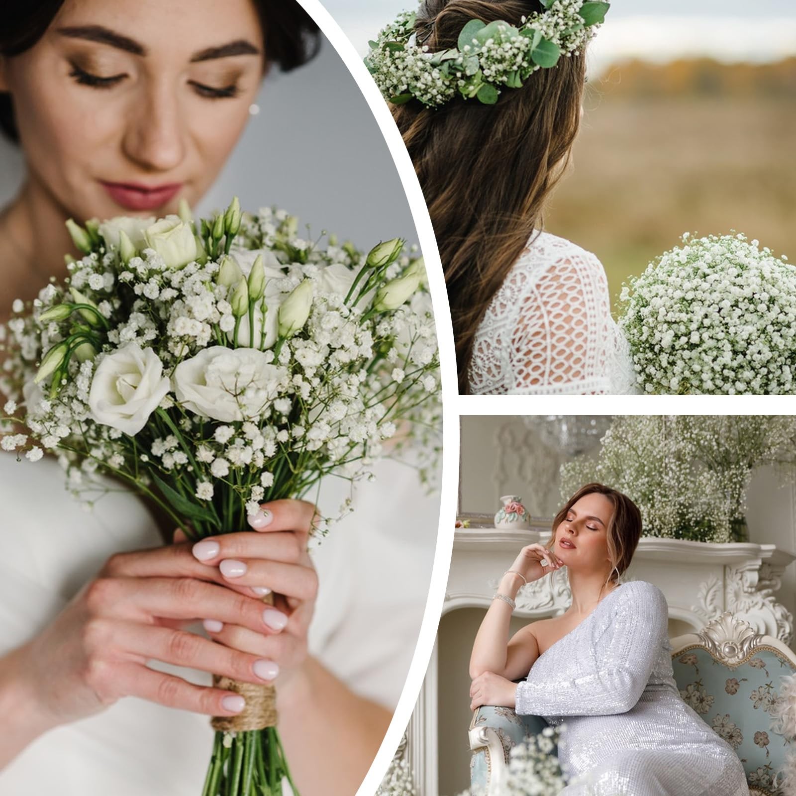 80 Pcs Babys Breath Artificial Flowers Plastic Baby Breath Flowers Bulk Faux …