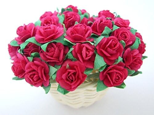 Assorted 100 Tiny Pink Rose Mulberry Flower Artificial Craft Scrapbook Valent…