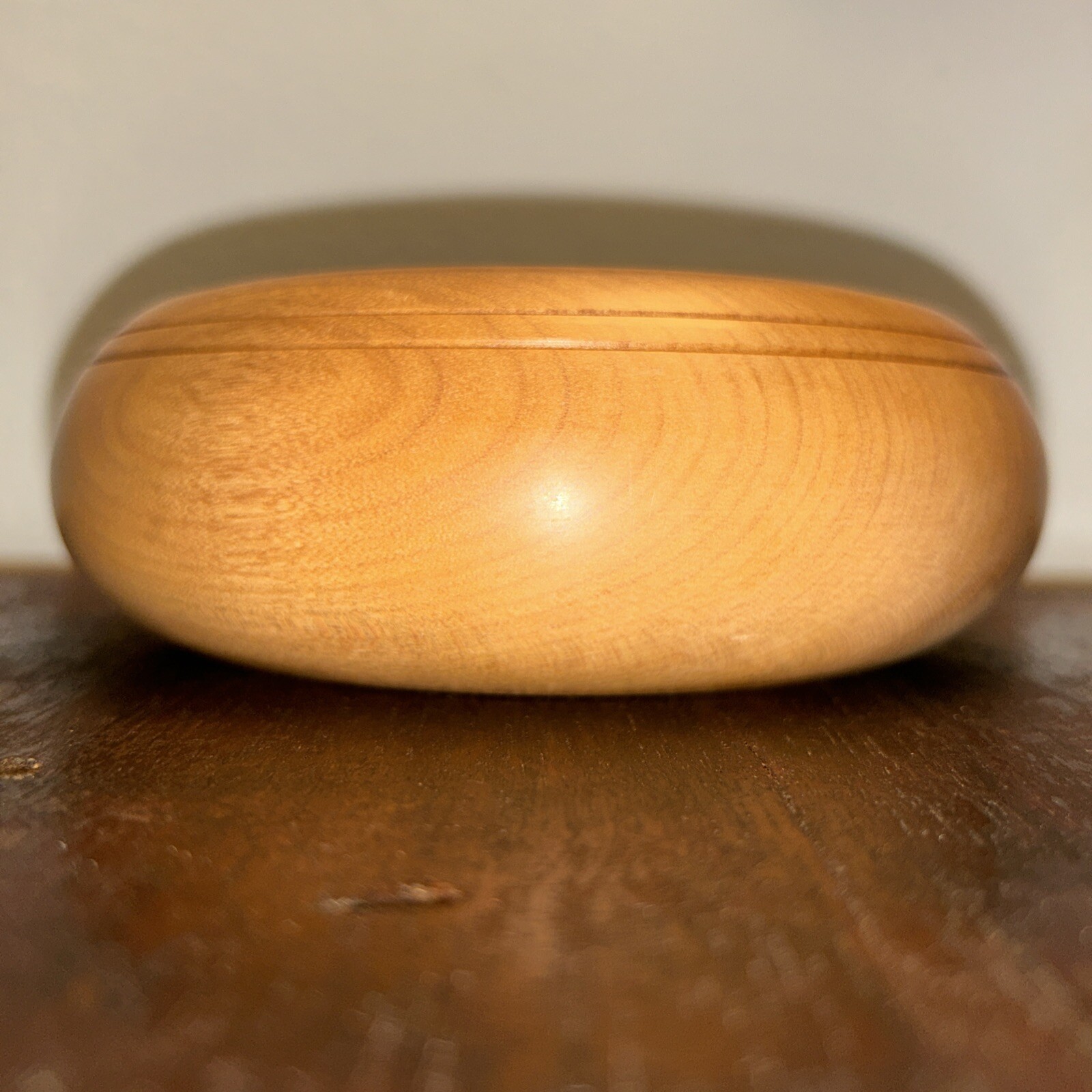 Round Solid Maple Wood Flower Frog