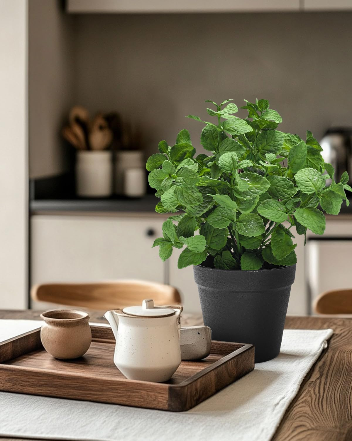 Small Fake Plants Mint Artificial Potted Plants for Home Office Bathroom Shelf F
