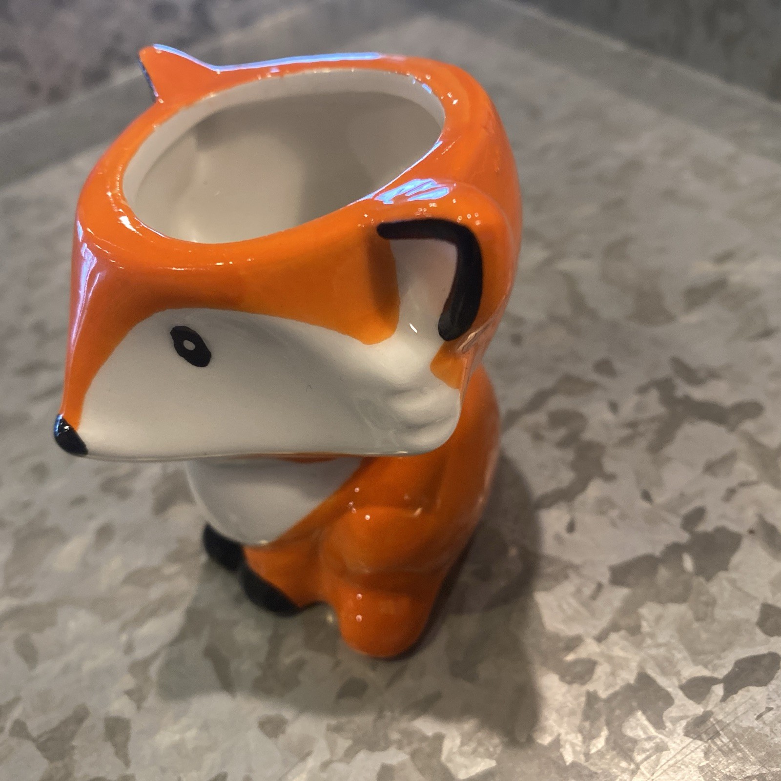 Fox Cute Baby Animal Ceramic Succulent Flower Air plant Holder Pot- New