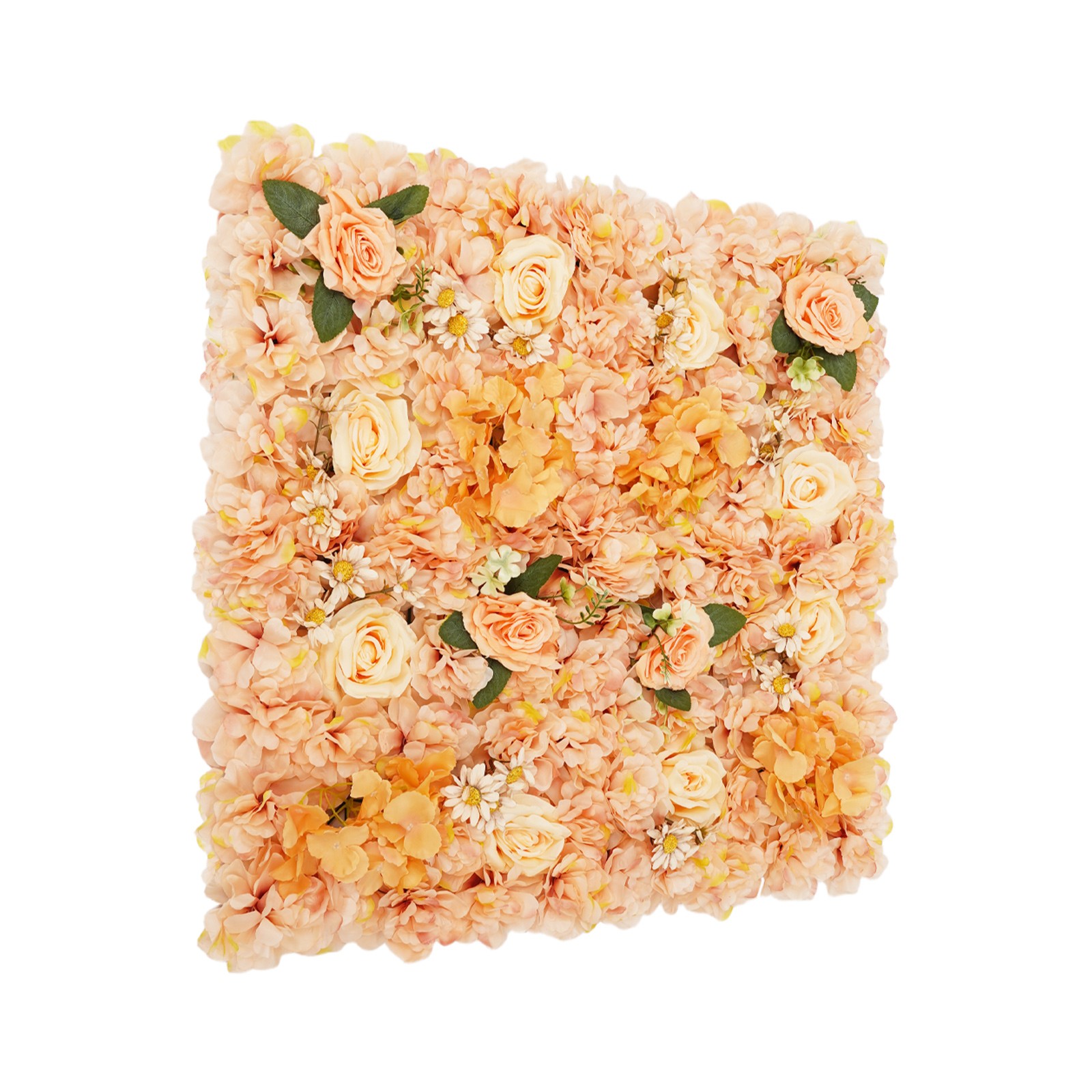 12Pcs Artificial Flower Wall Panels Champagne Warm Tones Artificial Flower Panel