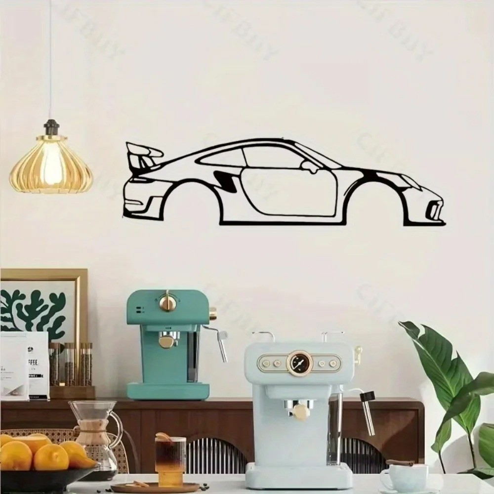 Sporty Car Metal Wall Art – Kid-Friendly Boys Girls Classroom Durable Decor