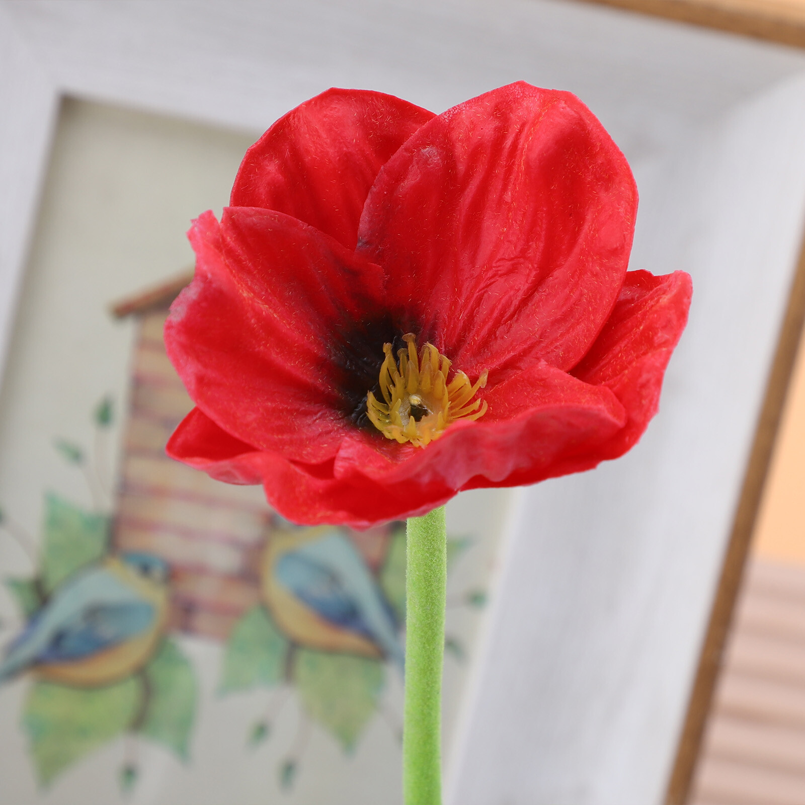 Artificial Poppy Silk Flowers Wedding Bouquet Desk Room Decor Ornaments Deco FFG