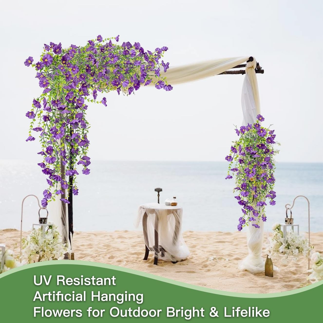 Artificial Flowers for Outdoors Fake Morning Glory Hanging Flower Decoration,…