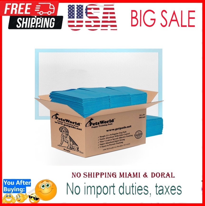 NEW Economy Value Puppy Training & Potty Pads 23×36 inch 300 Count FREESHIPPING