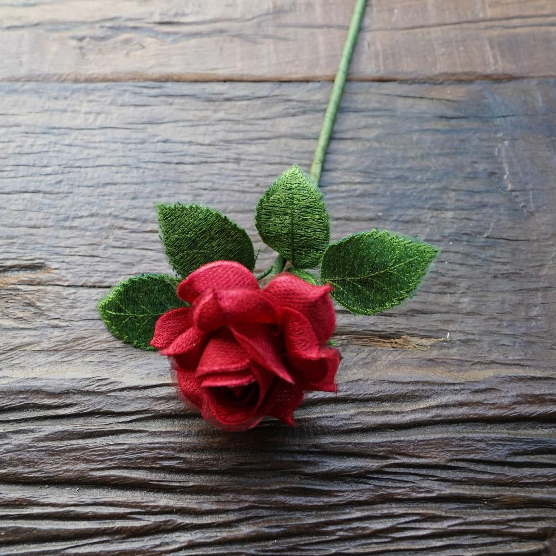 Lace Anniversary Rose Gift for Her Him -Handmade Wedding Anniversary Flower for