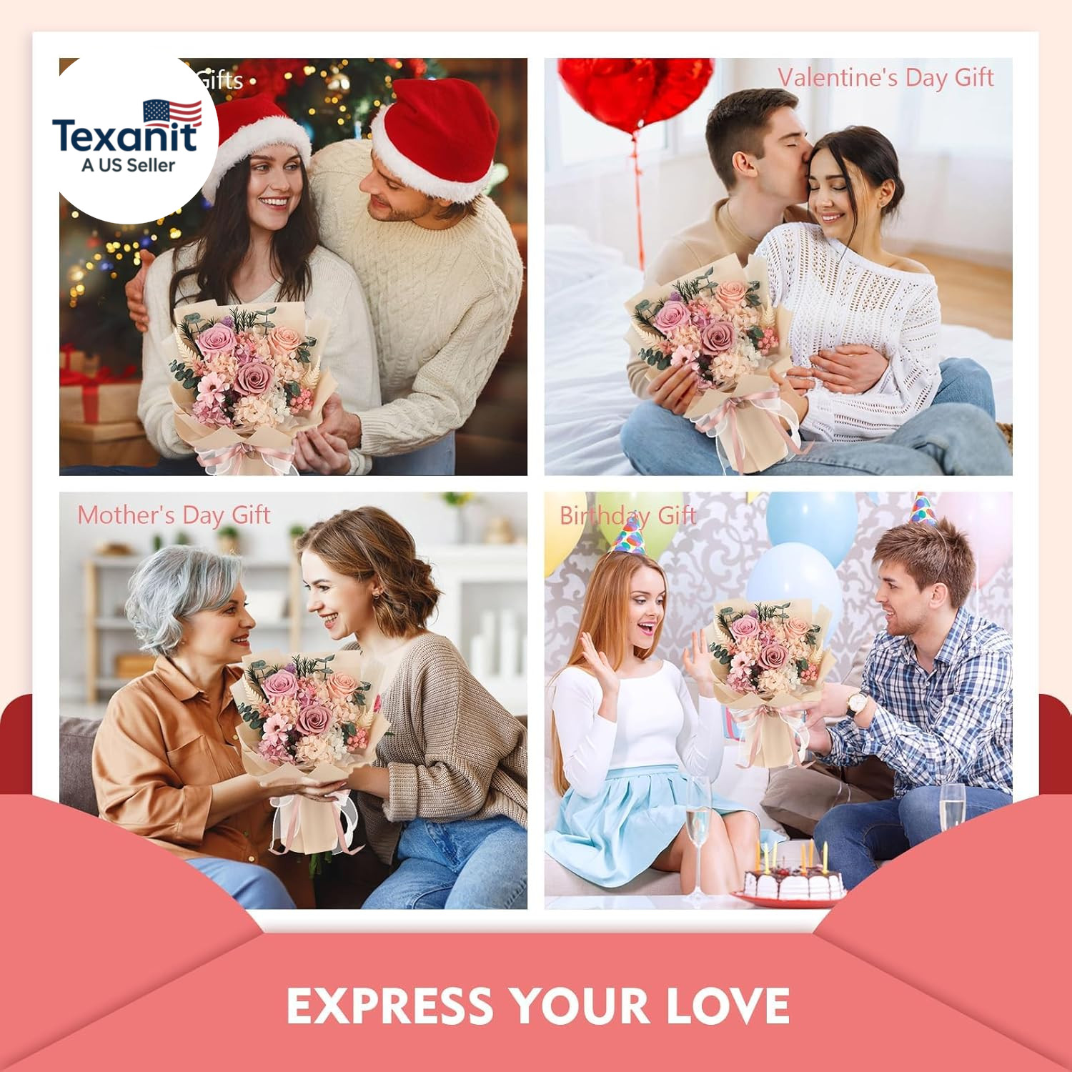 Flowers for Delivery Prime Preserved Flowers Bouquet That Last 3-5 Years Real Fo