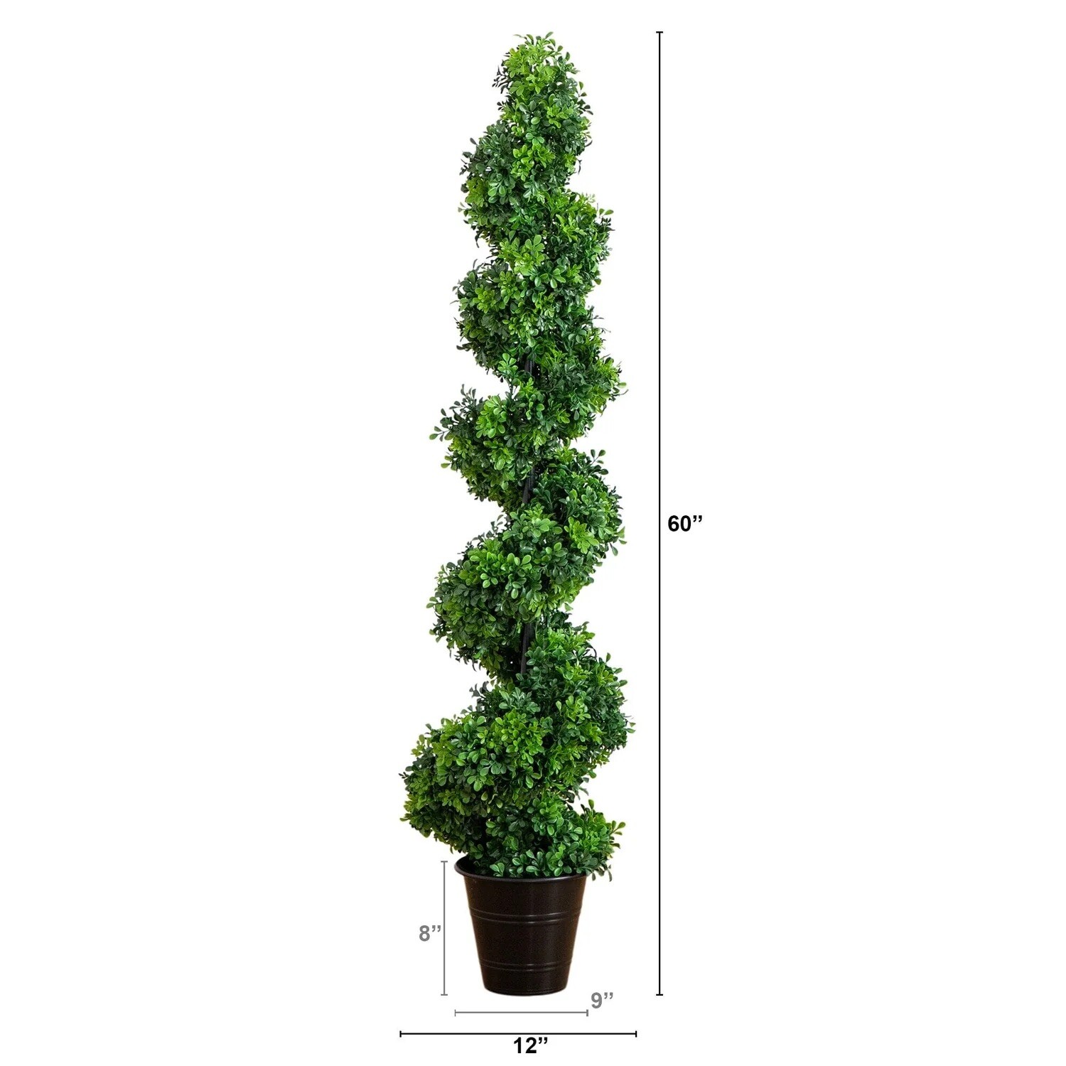 5’ Artificial Boxwood Spiral Topiary Tree UV (Indoor/Outdoor) Decor. Retail $159
