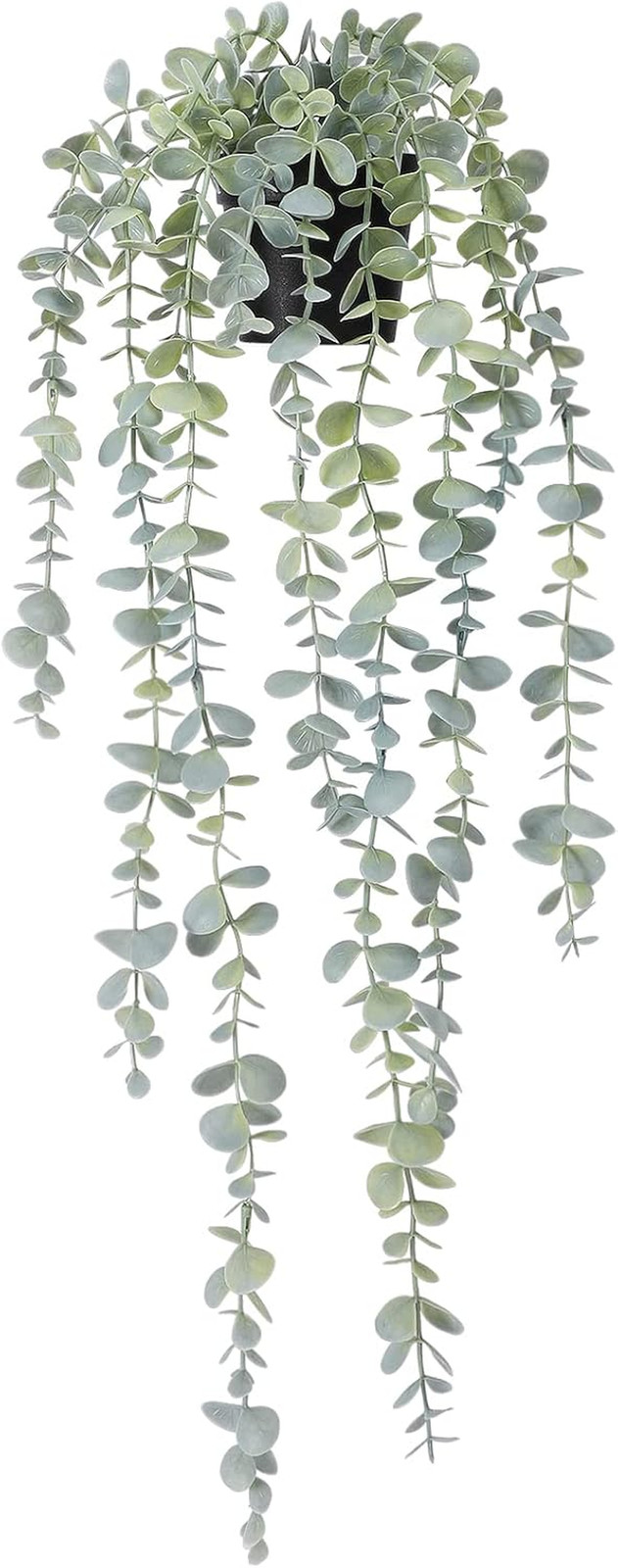 Artificial Hanging Eucalyptus Plant Faux Potted Decor for Indoor Outdoor