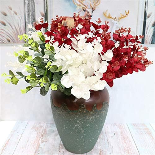 3 Pcs Artificial Eucalyptus Leaves Stems 19 in Faux Eucalyptus Branches for Vase
