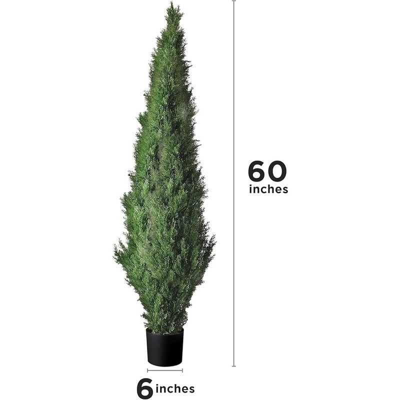 5ft Faux Cedar Trees UV Protected Outdoor Topiary Decor Porch Indoor Use