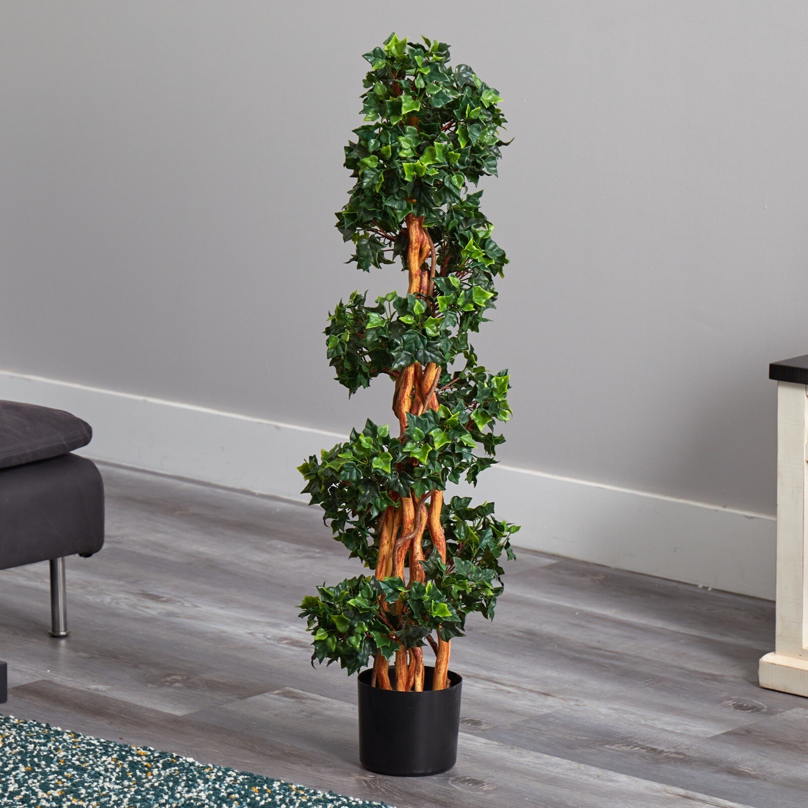 42” Topiary English Ivy Spiral Tree Home Decor UV (Indoor/Outdoor). Retail $127