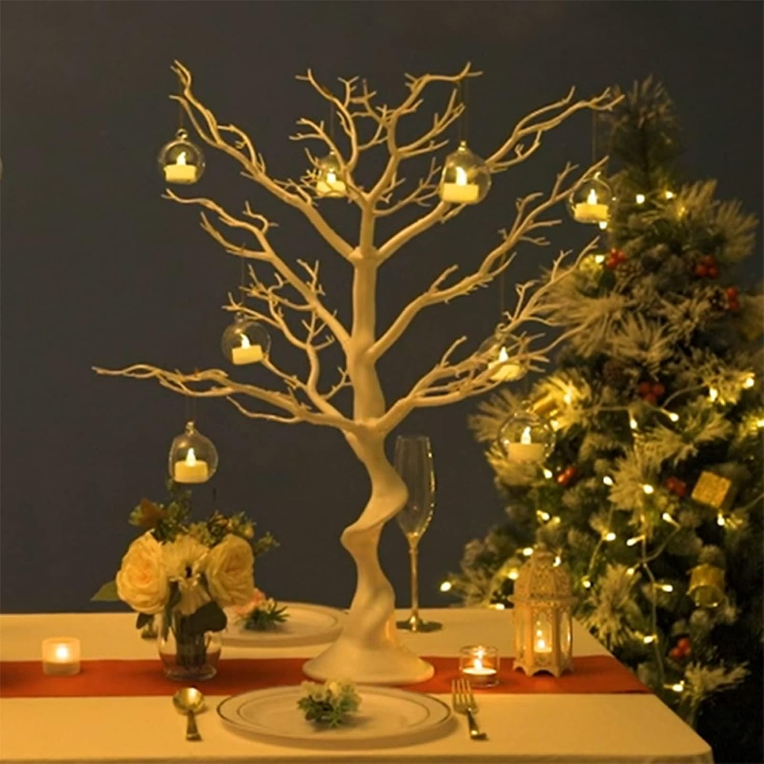 Tree Centerpieces for Weddings White 23In – Decorative Ornament Display Tree Fo