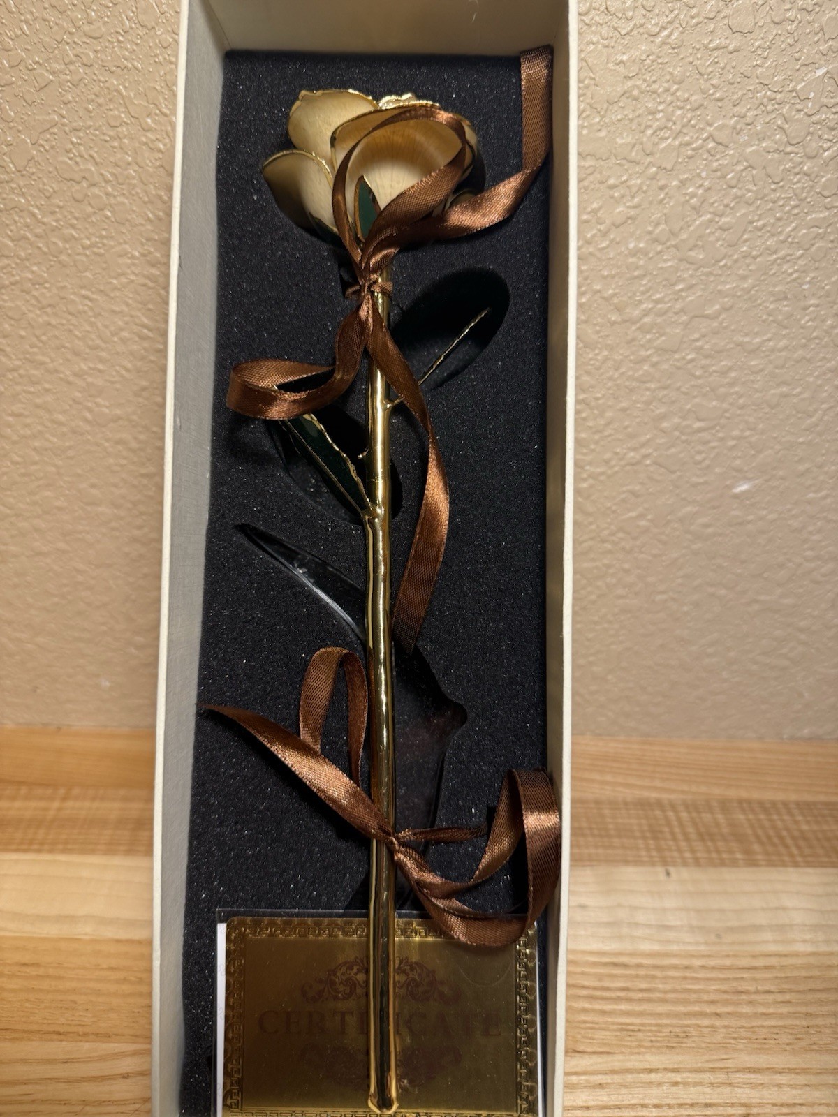 Endless Devotion Real Rose Dipped In 24kt Yellow Gold