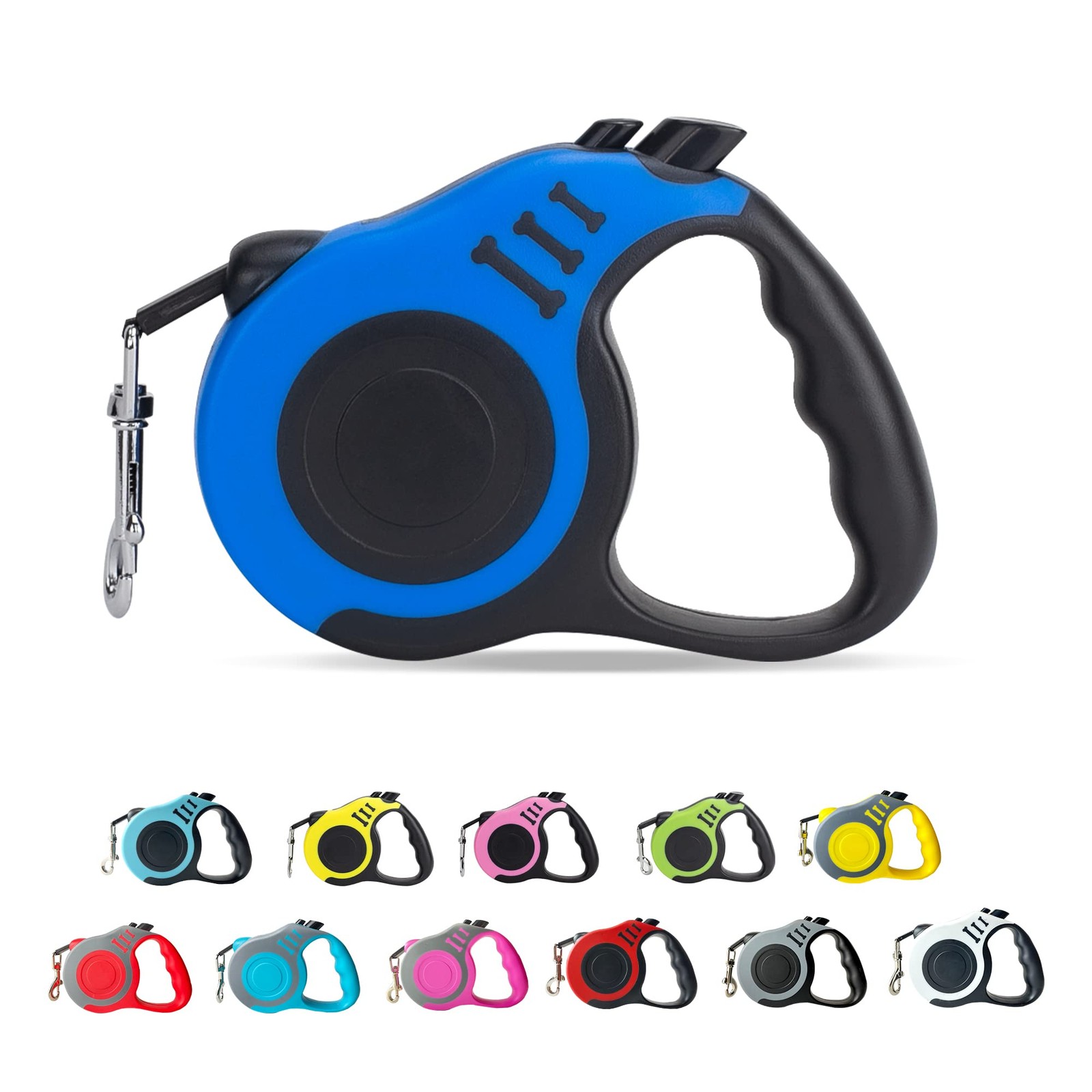 Retractable Dog Leash Automatic Telescopic Tractor 16FEET, Blue