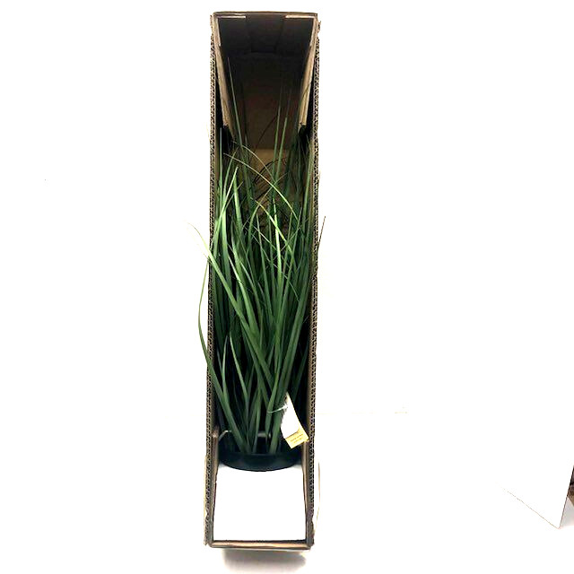 Vickerman 24″ Everyday Artificial Green Potted Ryegrass Faux Grass Plant Decor