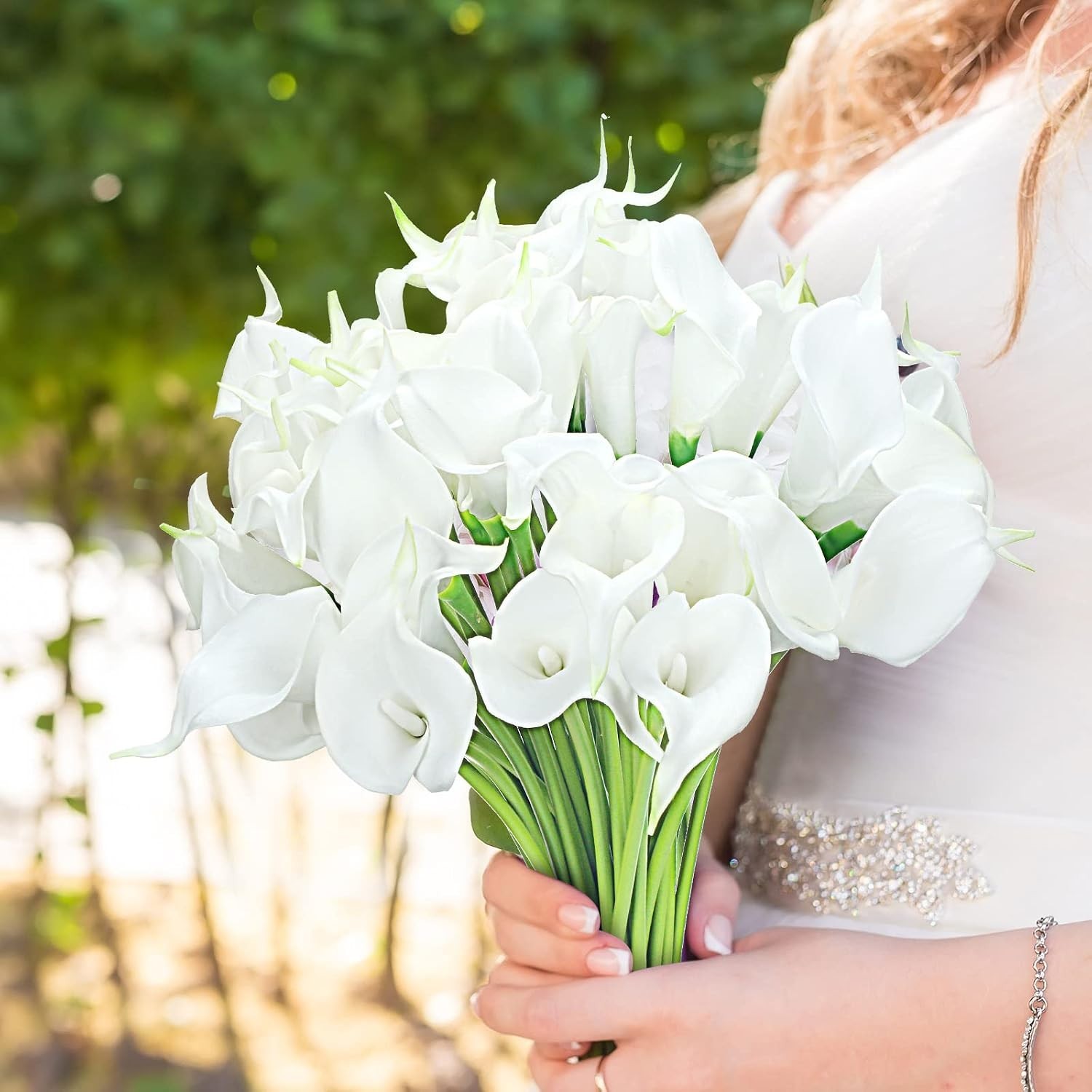60 Pack Realistic Silk Calla Lily Flowers