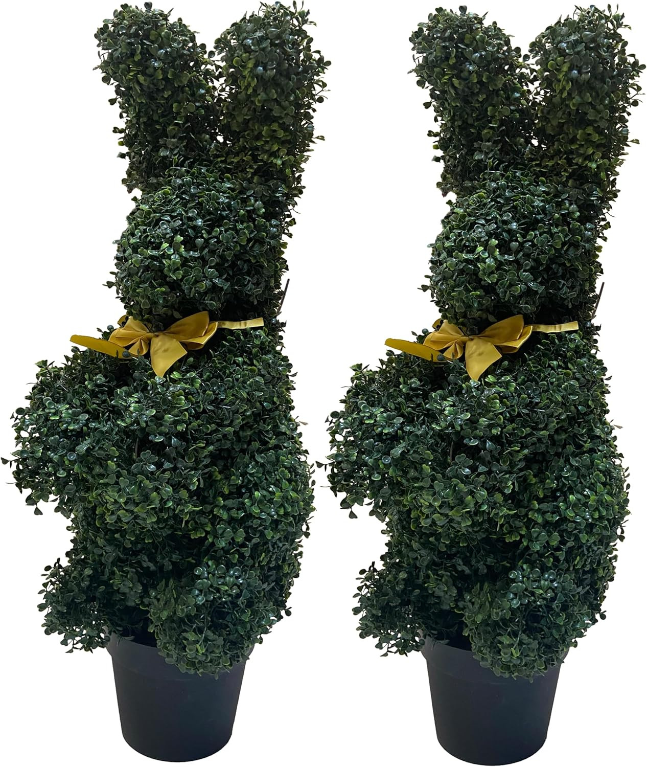 Easter Bunny Topiary Bunny-Shaped Topiary Ball 36” Artificial Tree Rabbit Bowk