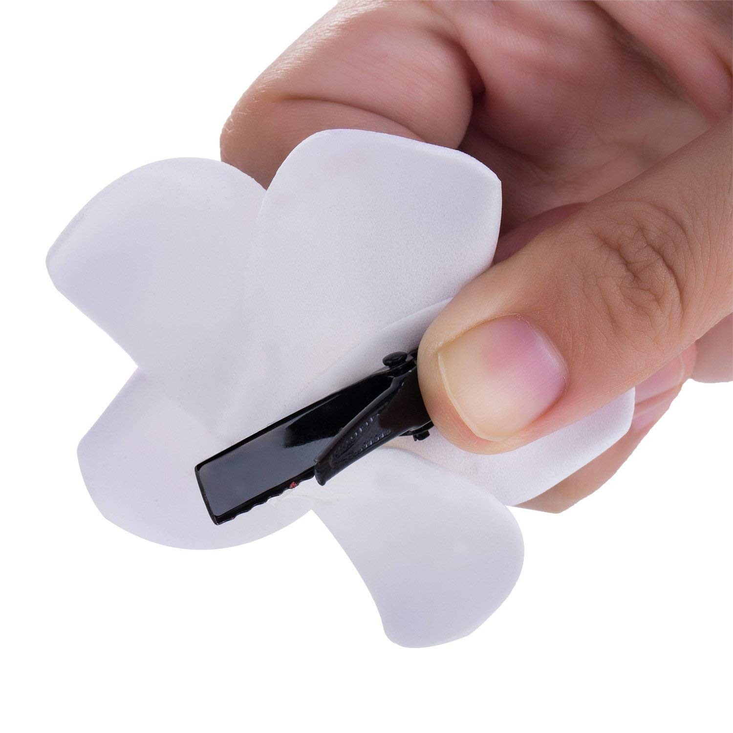 25 Pieces 2.5 Inch White Foam Hawaiian Frangipani Artificial Plumeria Flower …