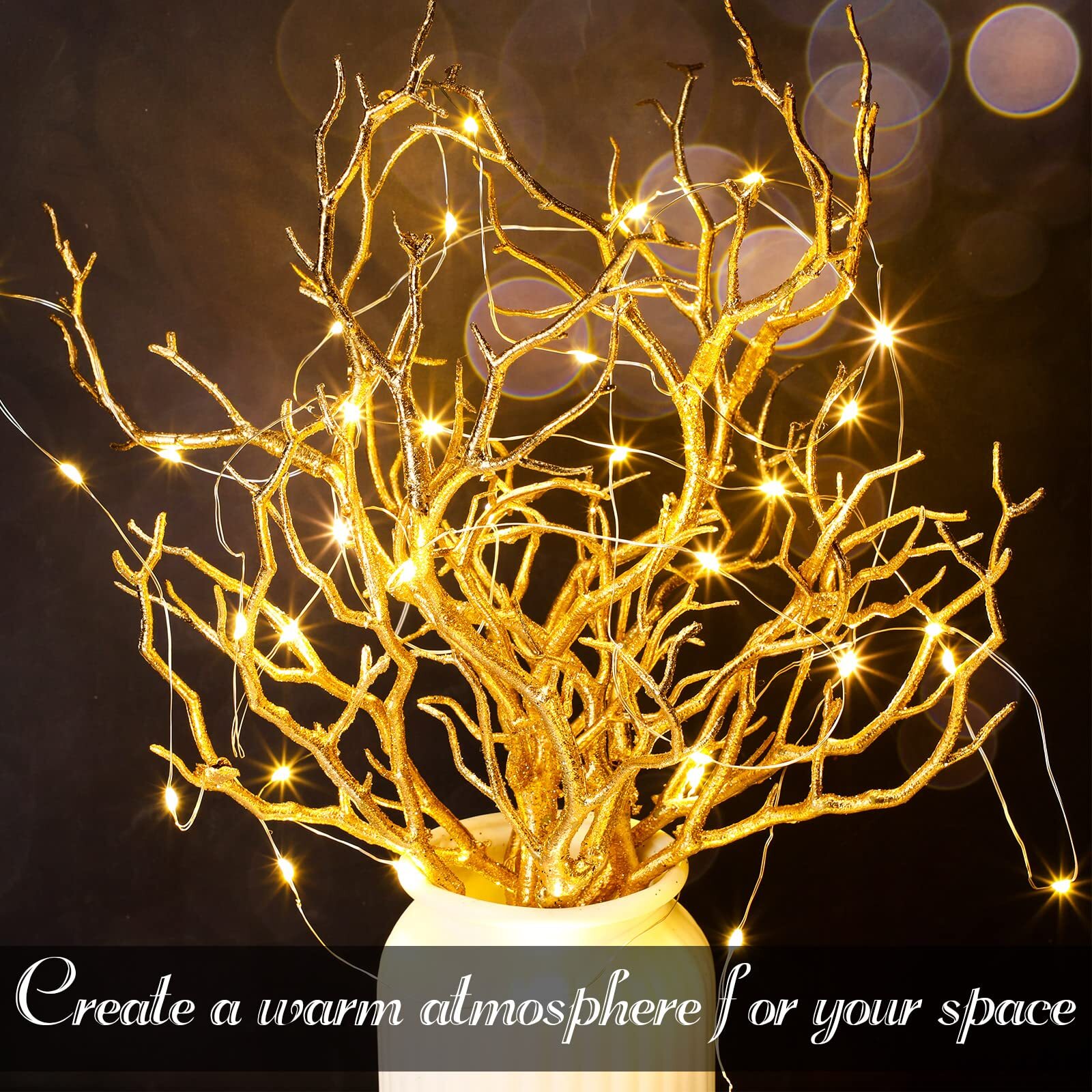 13.8 Inch Small Manzanita Branches Plastic Faux Branches Artificial Antler Sh…