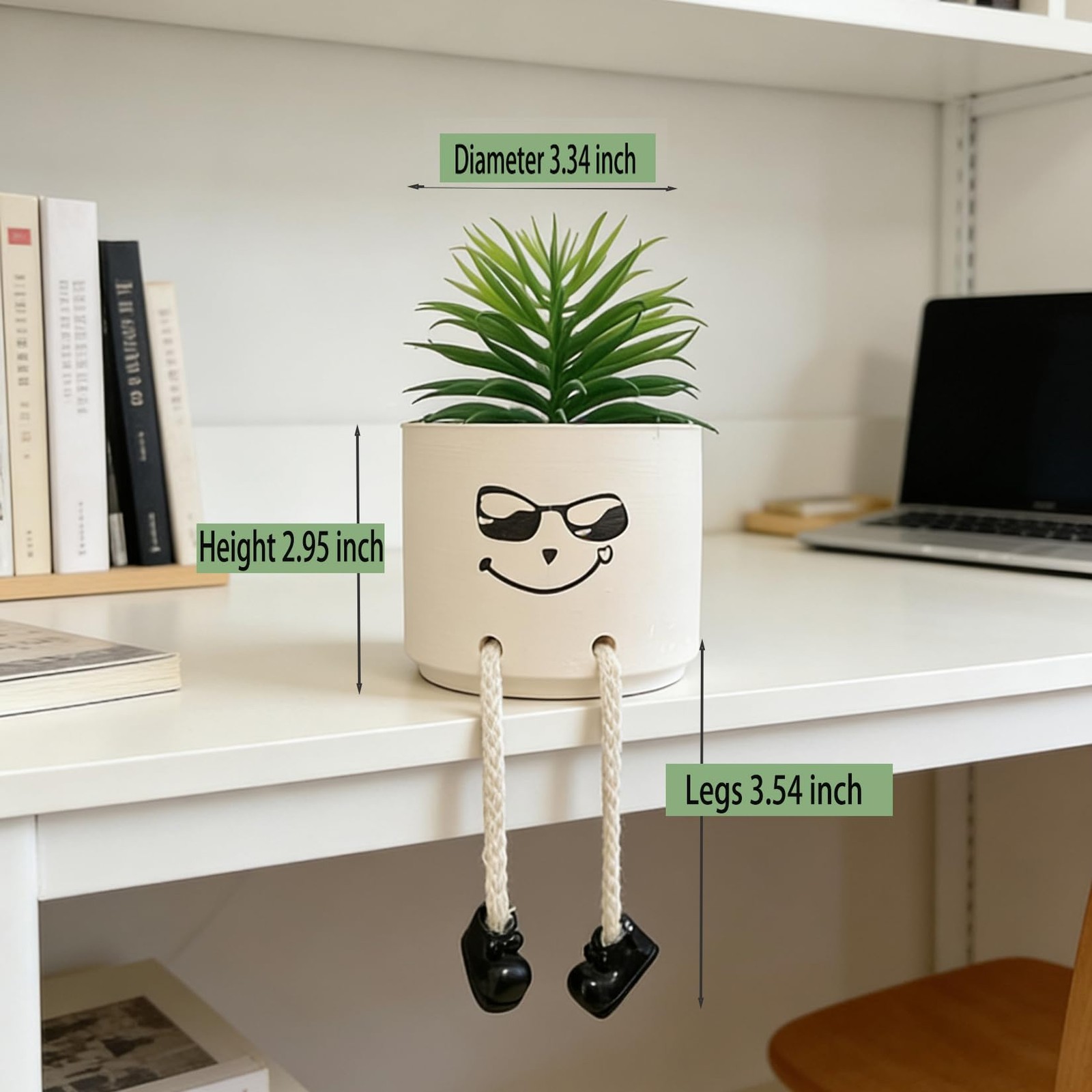 Small Fake Plants Hanging Legs Faux Succulents Artificial Office Home Decor