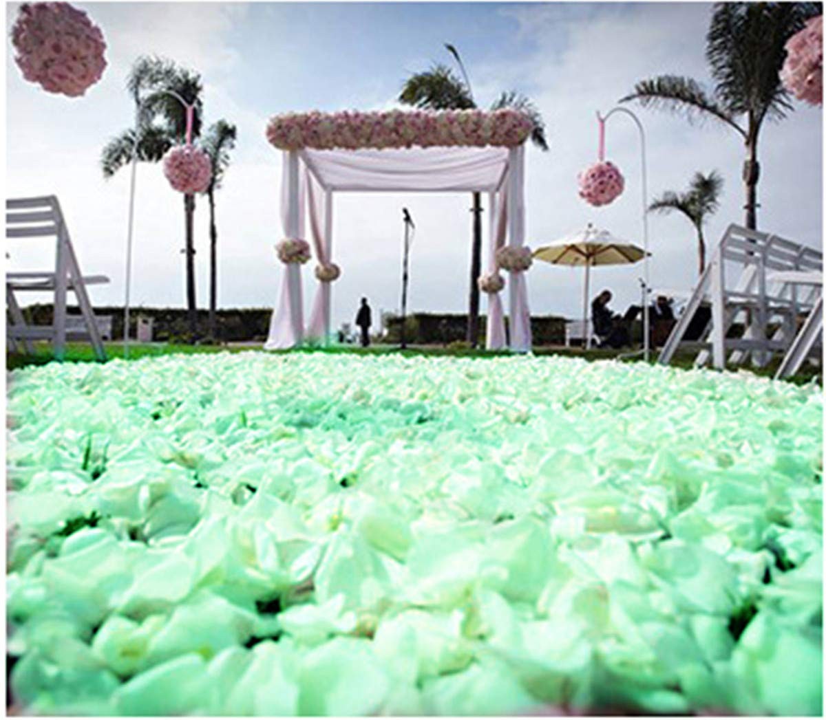 1000 PCS Silk Rose Petals Artificial Flower Wedding Party Decoration Mint Color