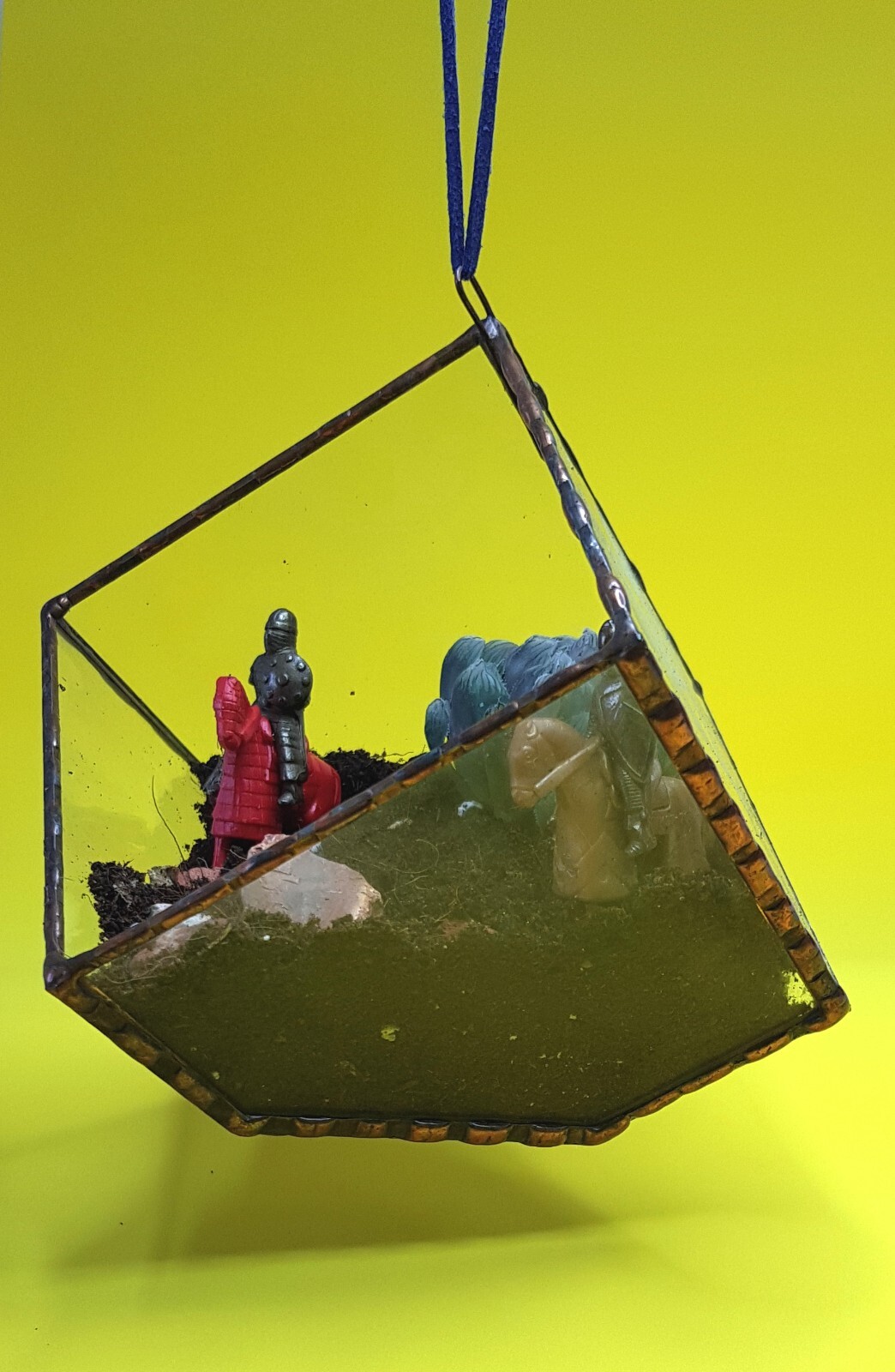 Stained Glass Terrarium Cube Geometric Transparent 2 mm Planter For Indoor