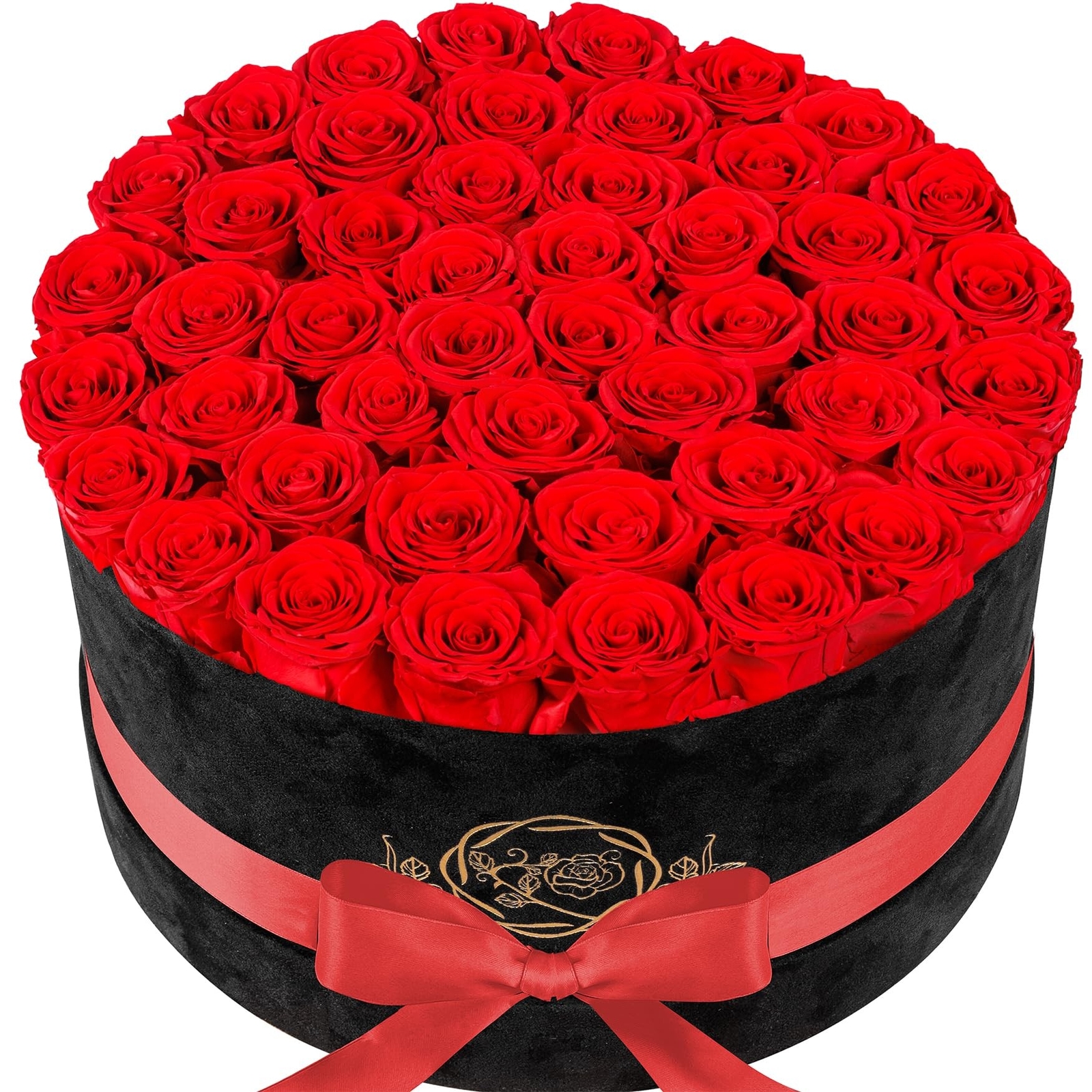 Forever Real Roses in Suede Box – 47-Piece Roses in a Box – Luxury Preserved …