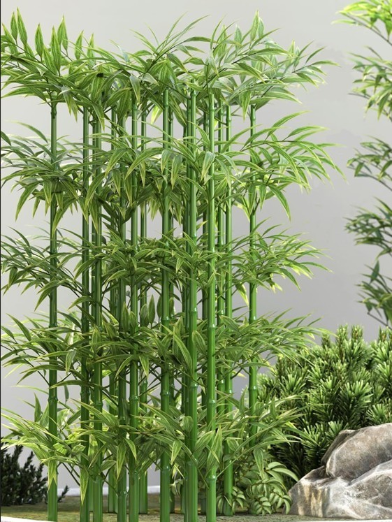 5 ft Artificial Bamboo Plant 10 Pack Faux Fake Plants for Privacy Screen Fence