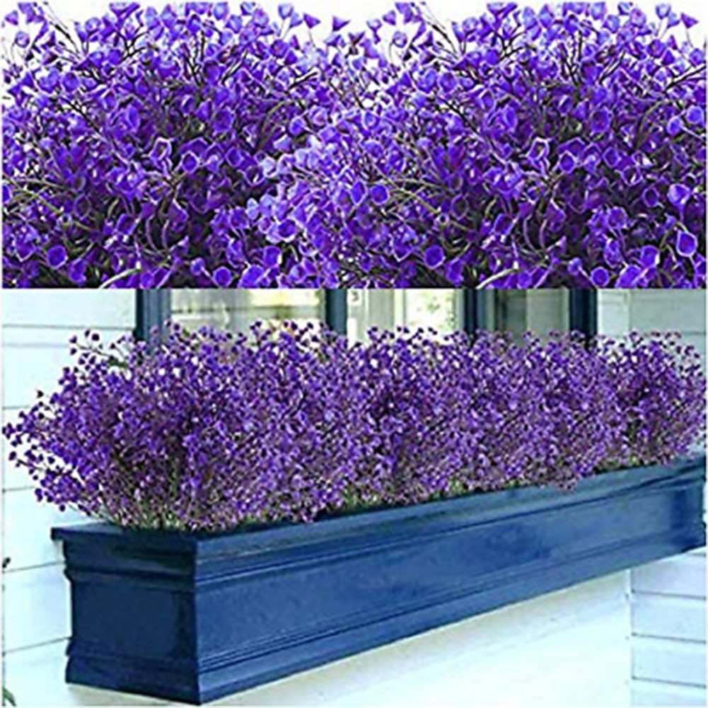 UV Resistant Faux Plastic Flowers for Garden Enhancement Vibrant Colors