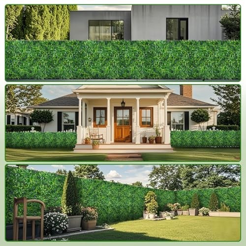 Artificial Hedge Panel 40×120 Inch 33.33 sqft UV Resistant Faux Privacy Fence