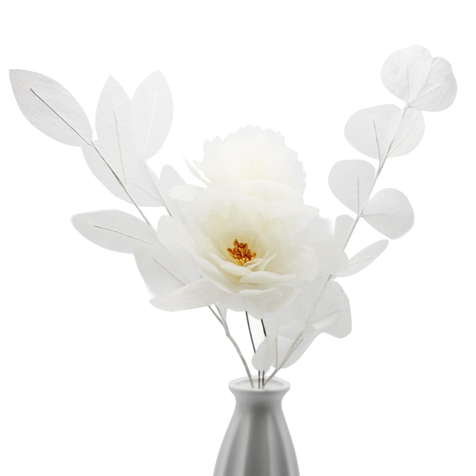 Handmade Cotton Artificial Flowers, Faux Wildflowers with Bendable Stems for …