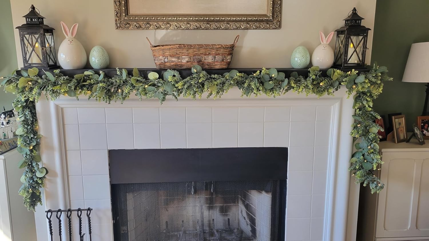 FLORLAB 6.2 Ft Long Faux Eucalyptus Greenery – Wedding Arch Summer Decor – Lambs