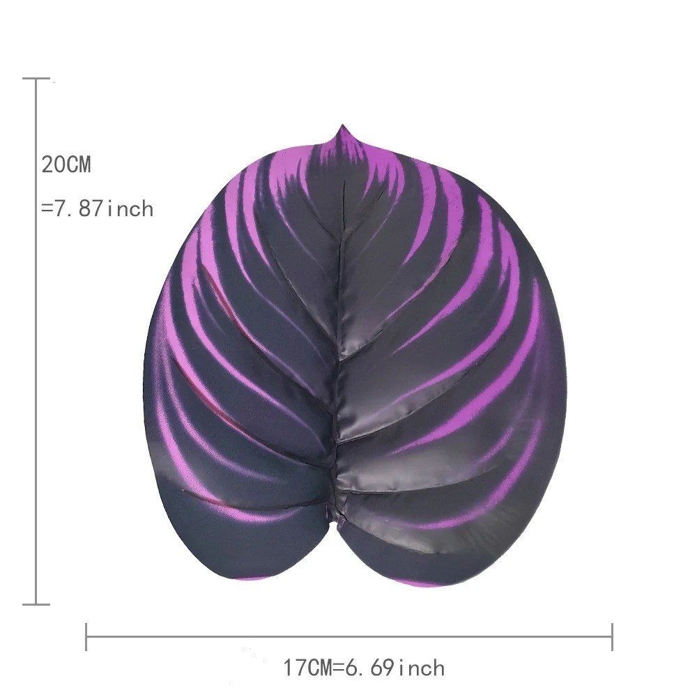 Home Party Decoration Purple & Green Leaf Decor Artificial Plant Simulation Pot