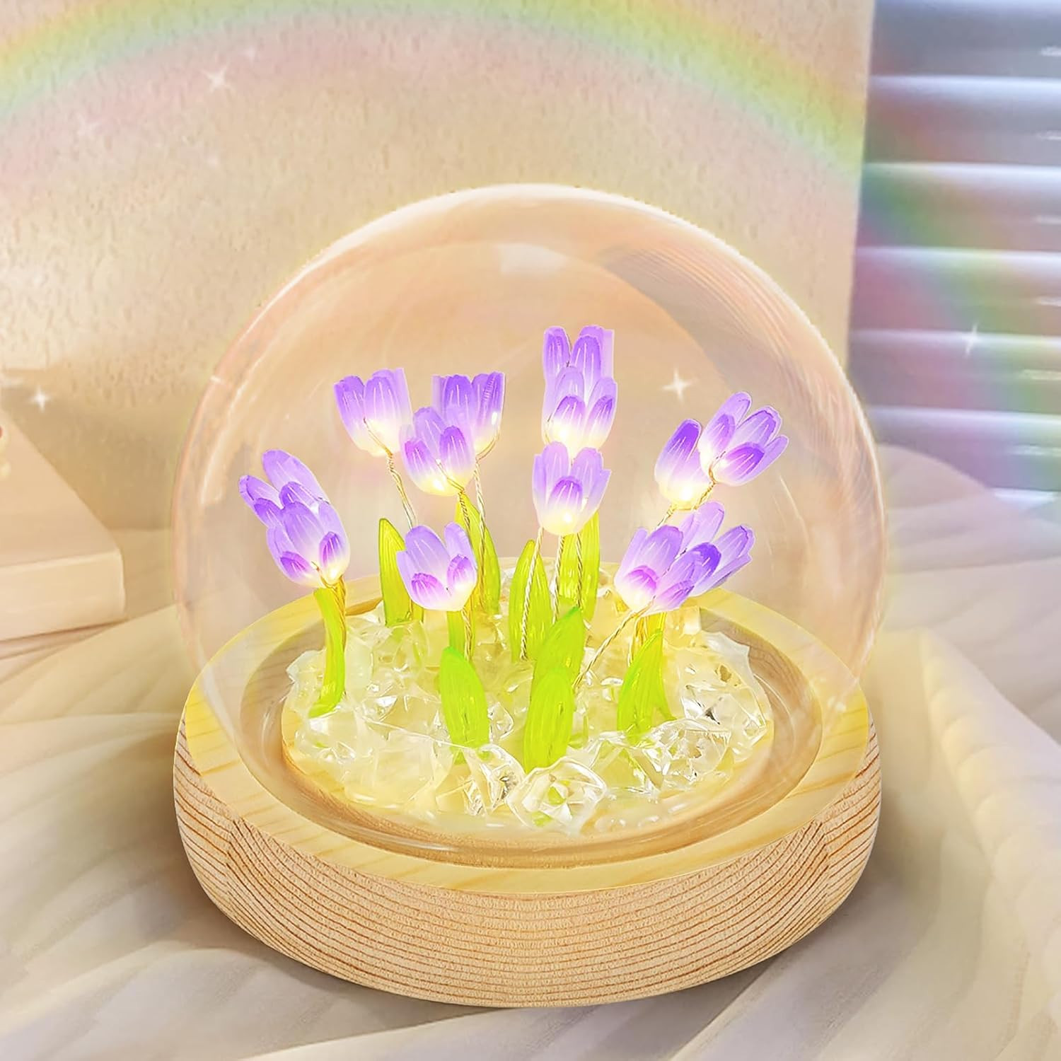 Flower Lamp Night Light Valentines Day Gifts for Her Birthday Gifts Women for Be