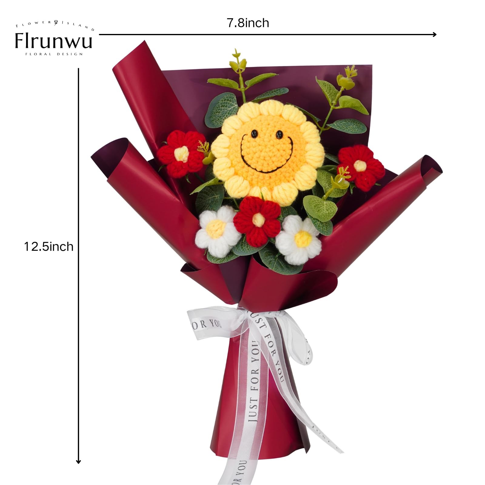 Flrunwu Artificial Sunflowers Bouquet Hand-Woven Rose Artificial Flower(Pack of