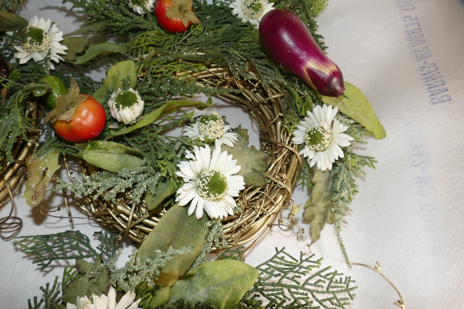 Set Of 6 Vegetable Summer Garden 8 Inch Wreaths Projects, Need Glue Gun Help