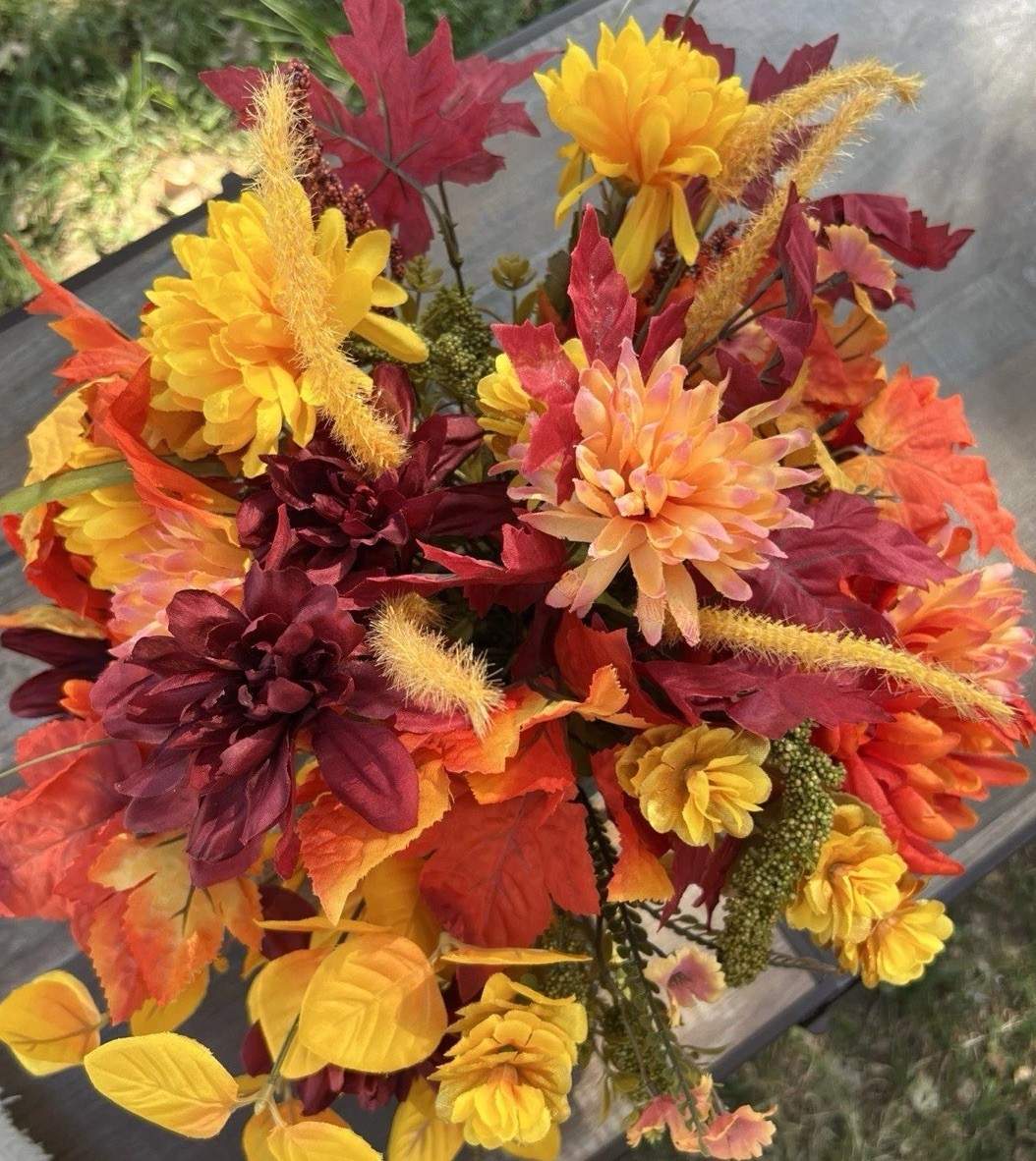 RUSTIC FALL AUTUMN FLORAL ARRANGEMENT