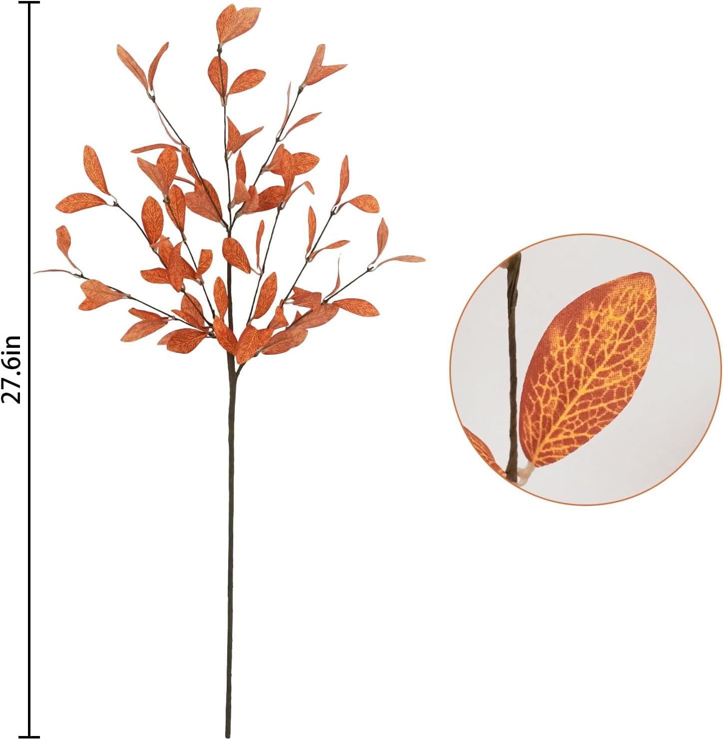6 Pcs Artificial Fall Eucalyptus Stems with Leaves for Autumn Home Wedding D�Cor