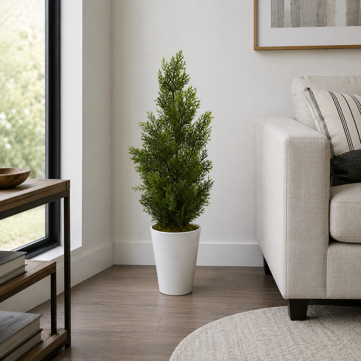 27″ Mini Cedar Pine Tree in Planter (Indoor/Outdoor)